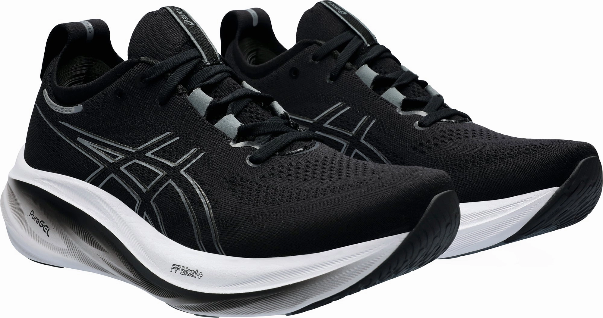 Asics Gel Nimbus 26 Mens Running Shoes - Black Neutral Support Shoes