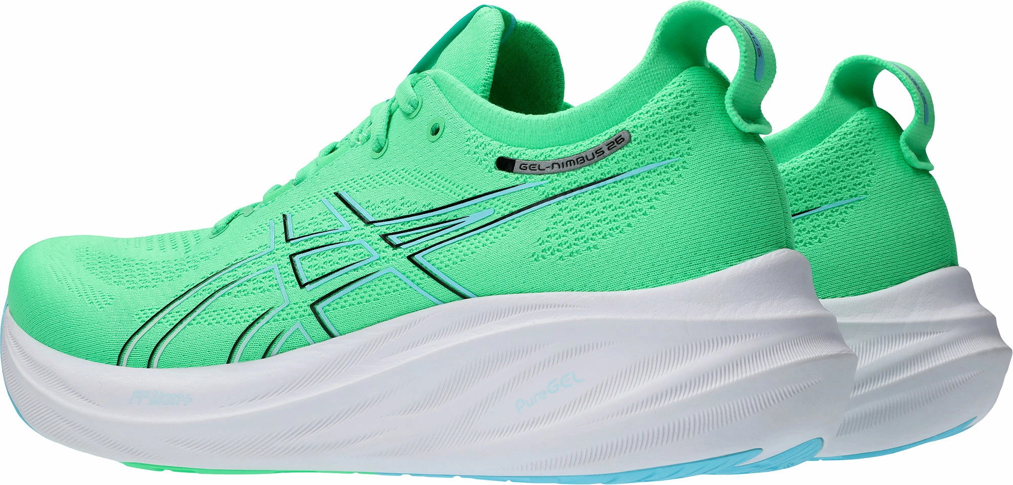 Asics Gel Nimbus 26 Mens Running Shoes - Green Performance Shoes