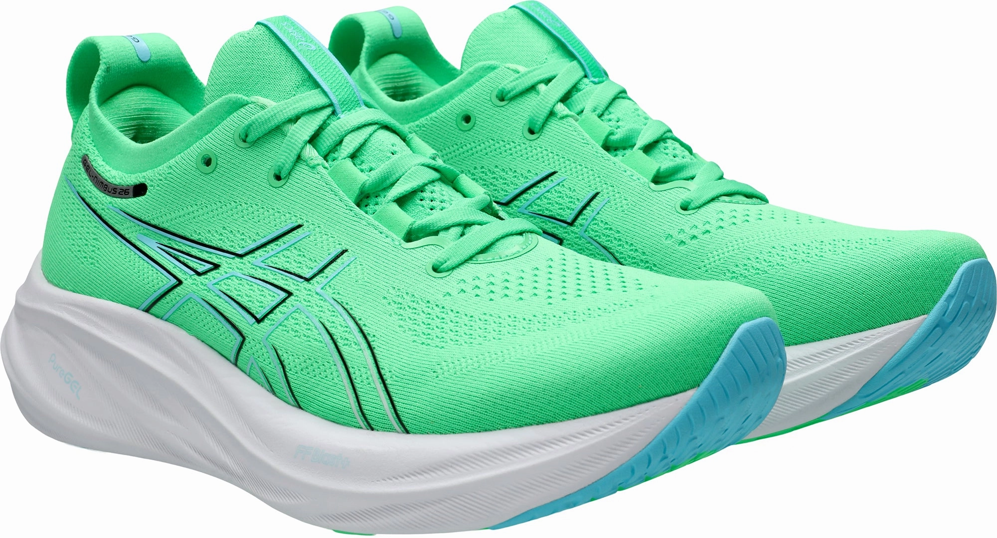 Asics Gel Nimbus 26 Mens Running Shoes - Green Performance Shoes
