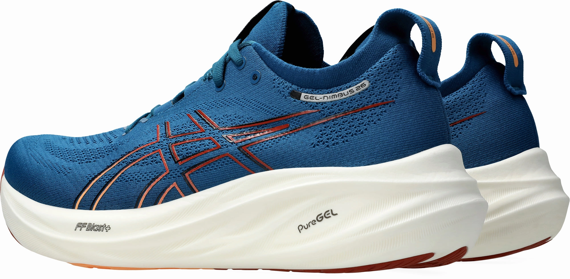 Asics Gel Nimbus 26 Mens Running Shoes - Navy Neutral Support Shoes