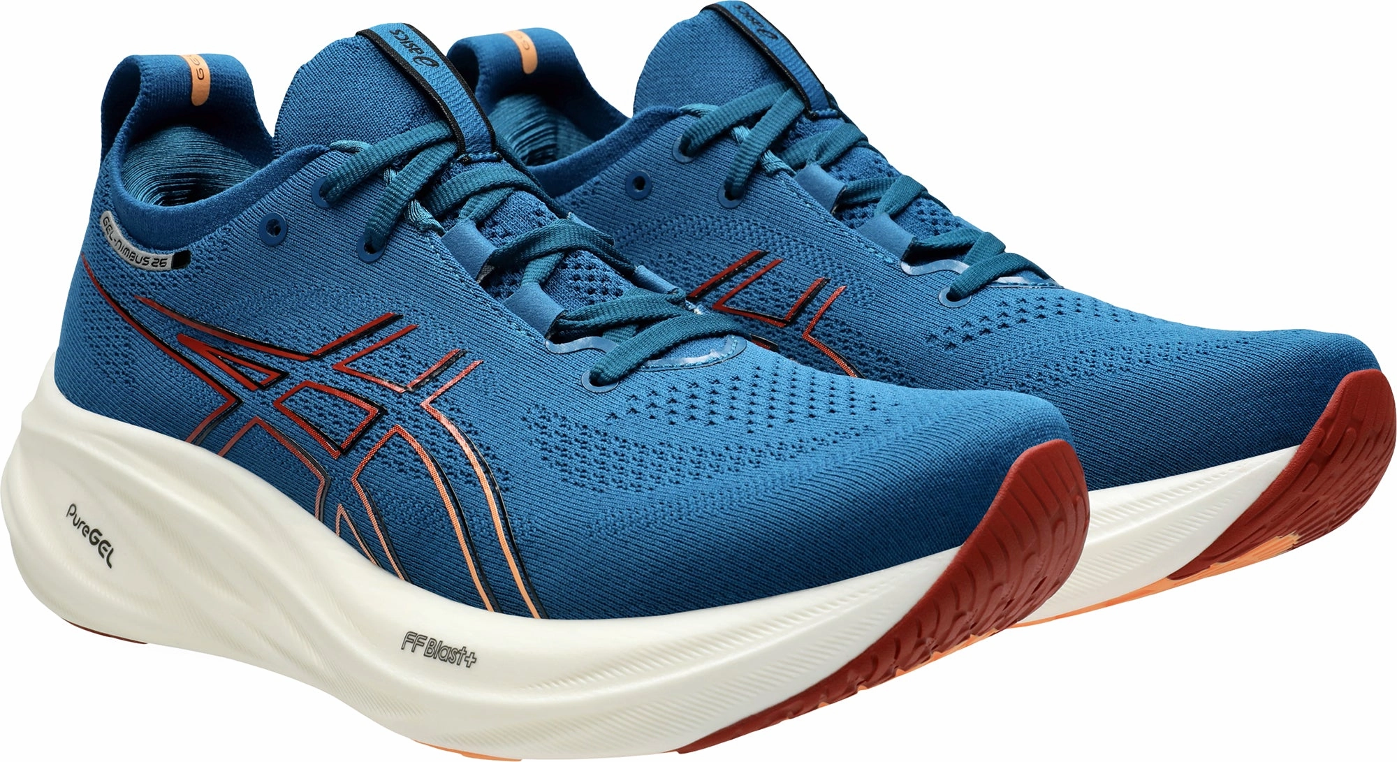 Asics Gel Nimbus 26 Mens Running Shoes - Navy Neutral Support Shoes