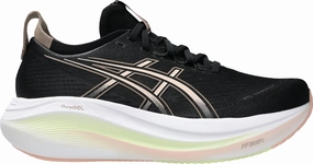 Asics Gel Nimbus 27 Womens Running Shoes - Black Asics athletic footwear for training sessions