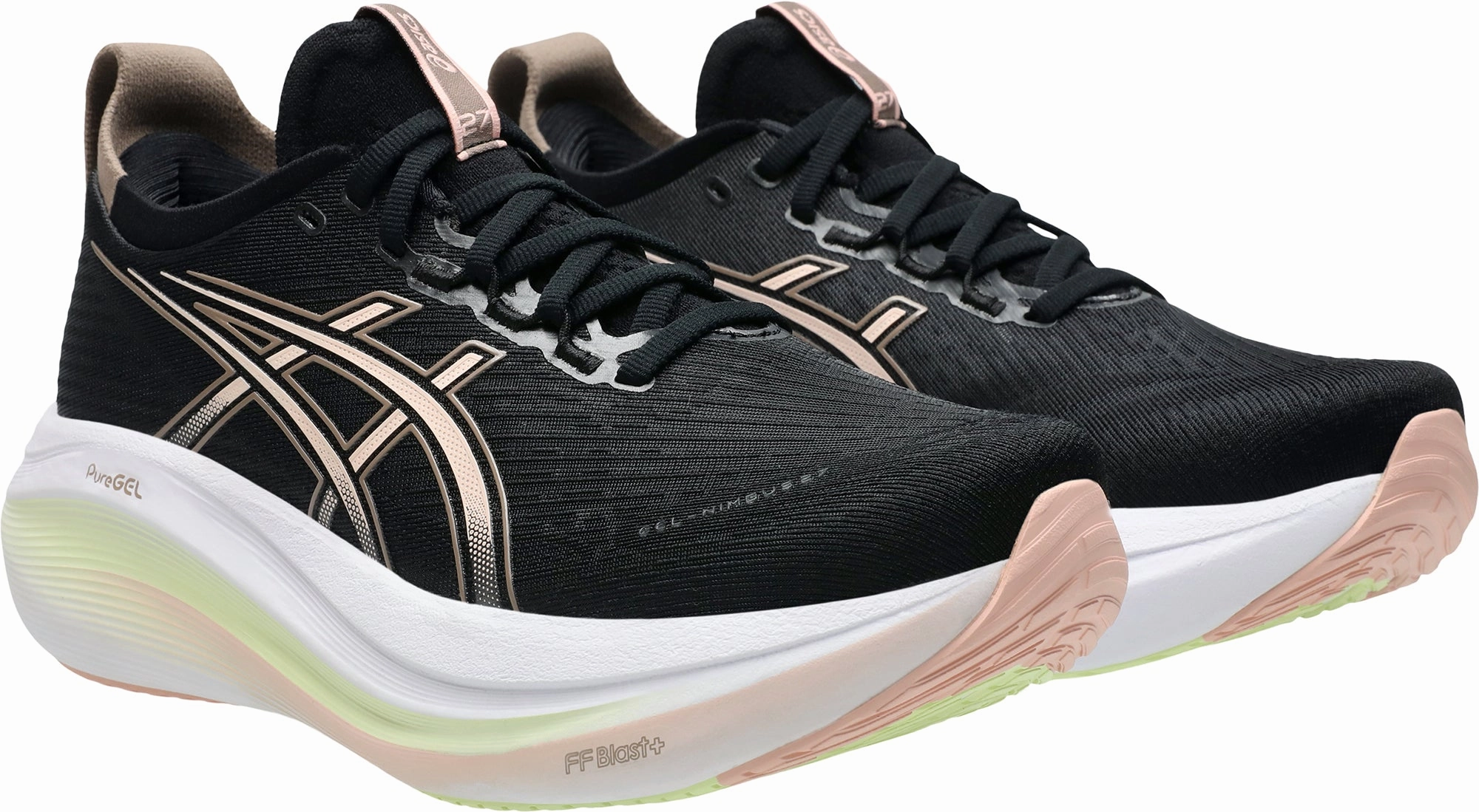 Asics Gel Nimbus 27 Womens Running Shoes - Black Performance Shoes