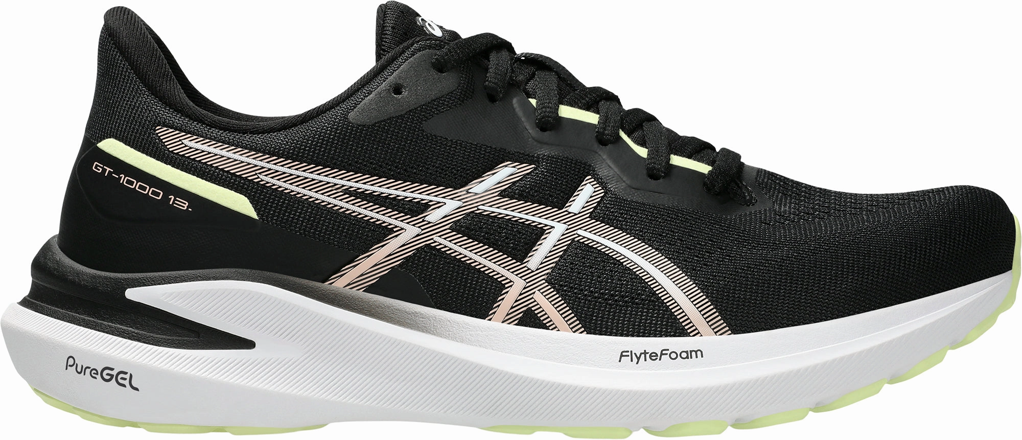 Asics GT 1000 13 Womens Running Shoes - Black Asics athletic footwear for training sessions