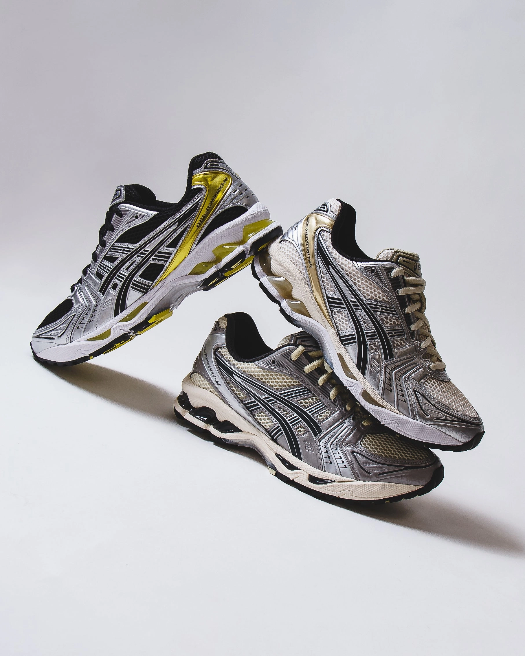 Asics Men Gel-Kayano 14 Oyster White Steeple Grey Core 1203A537-250 Asics shoe style pictures