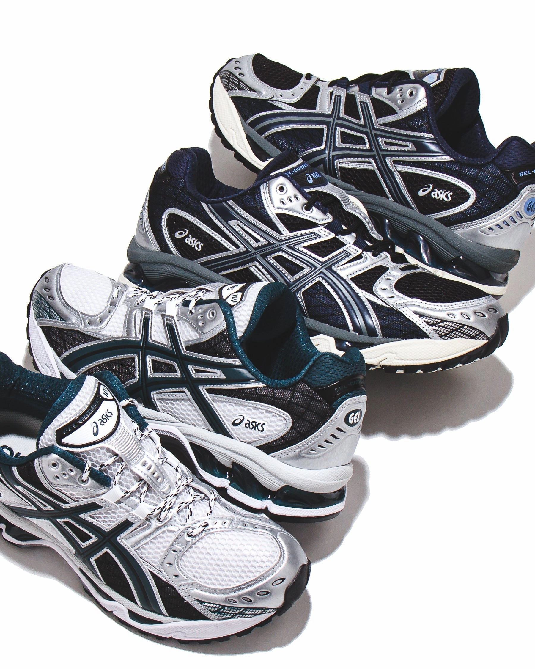 Asics Men Gel-Nimbus 10.1 White Saxon Green 1203A543-103 Asics shoe style pictures