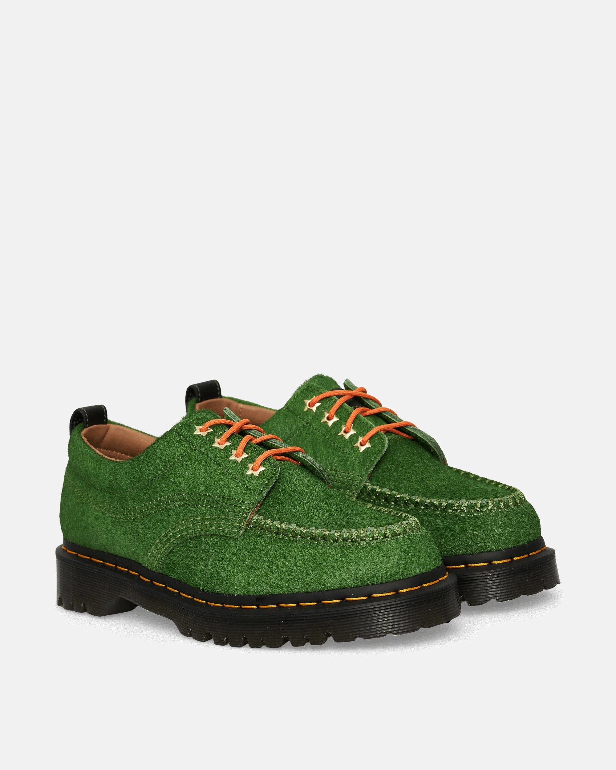 AWAKE NY Lowell Shoes Vibrant Green Smooth Leather Boots
