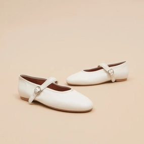 Ballerina Deesse Cuir Ecru Jonak women's stylish shoes with modern design