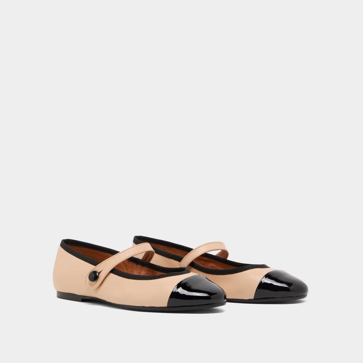 Ballerina Dreux Noir-Beige Stylish Footwear
