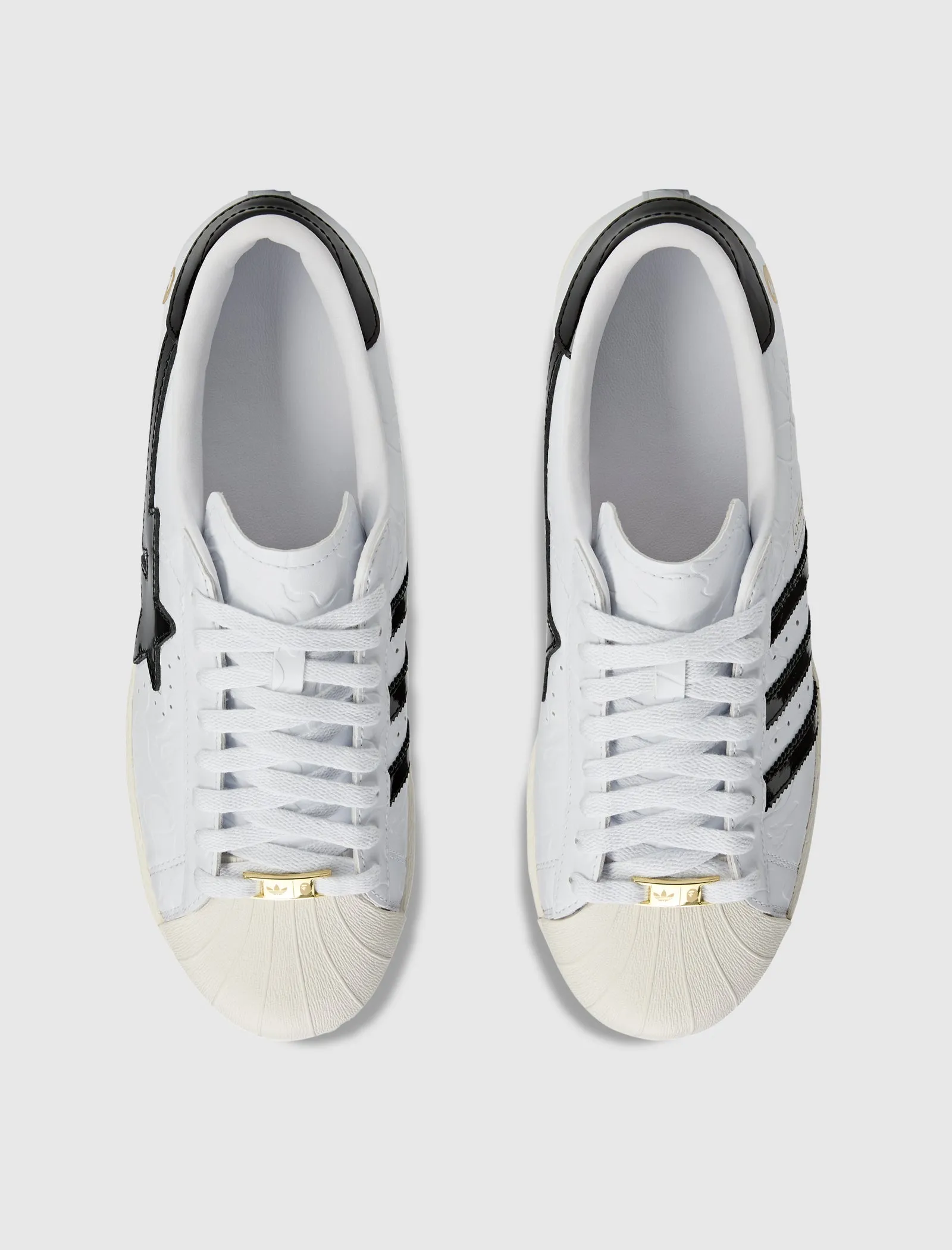 BAPE SUPERSTAR "WHITE/BLACK" Adidas trendy casual shoe styles