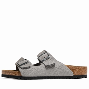 Birkenstock Arizona Nubuck - Desert Buck Whale Grey Birkenstock supportive sandals with cork footbed