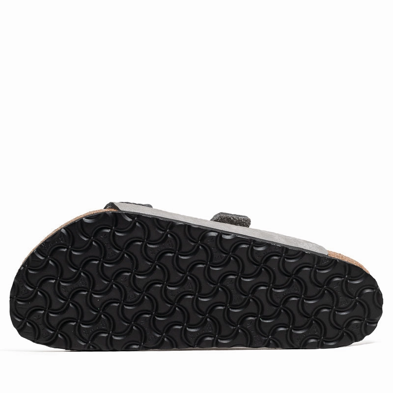 Birkenstock Arizona Nubuck - Desert Buck Whale Grey Birdsoles eco-friendly shoe options