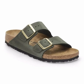 Birkenstock Arizona Oiled Leather  Two-Strap Sandals for Women Birkenstock soft footbed slides for casual wear
