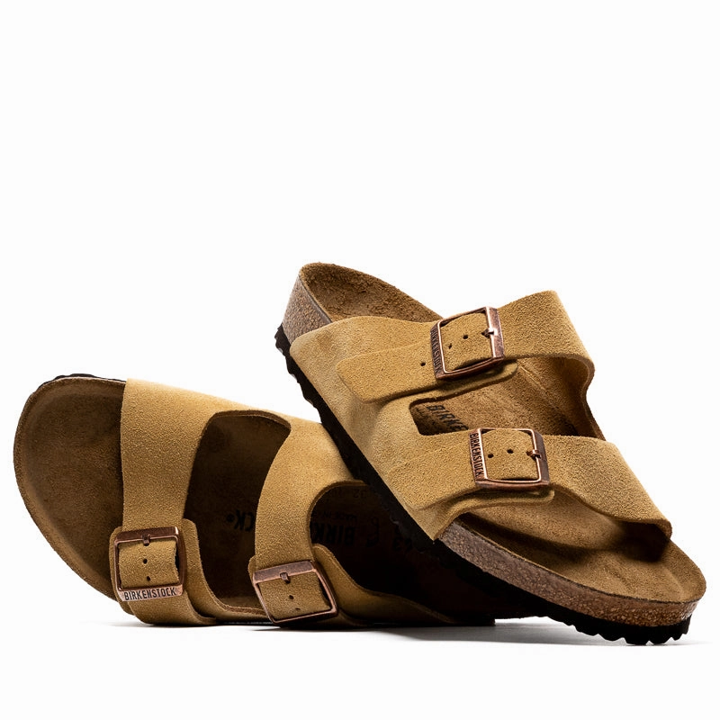 Birkenstock Arizona Suede - Latte Cream Birdsoles eco-friendly shoe options