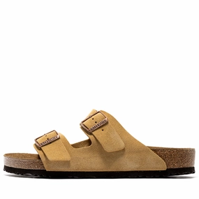 Birkenstock Arizona Suede - Latte Cream Birkenstock supportive sandals with cork footbed