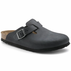 Birkenstock Boston Oiled Leather  Timeless Comfort & Style Birkenstock soft footbed slides for casual wear