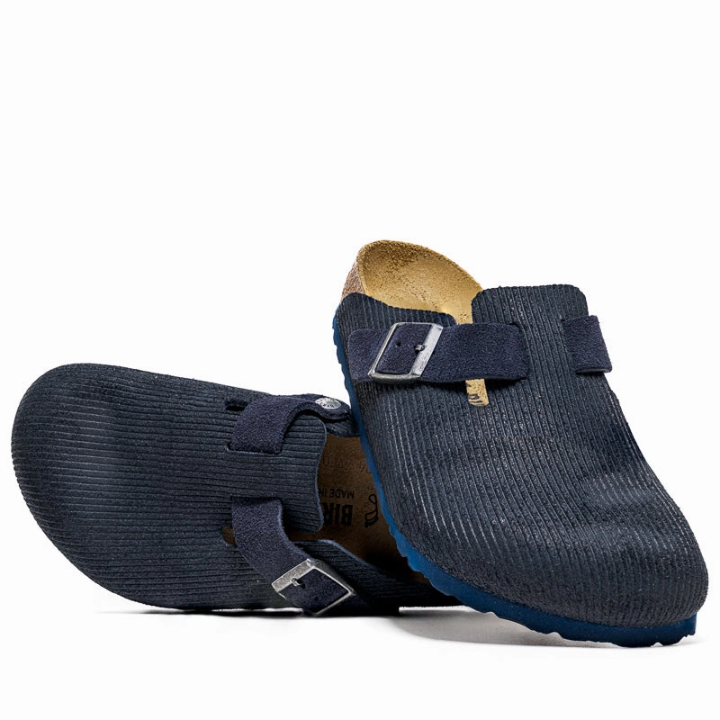 Birkenstock Boston Suede Corduroy - Midnight Birdsoles eco-friendly shoe options