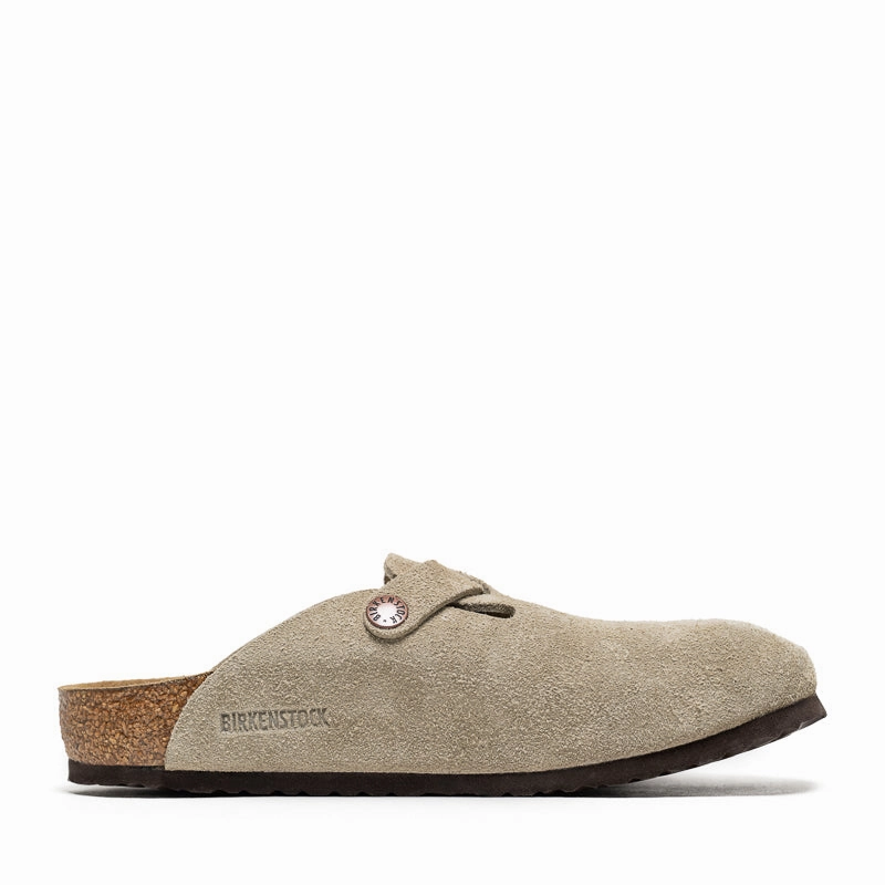 Birkenstock Boston Suede (PS) - Taupe Birdsoles eco-friendly shoe options