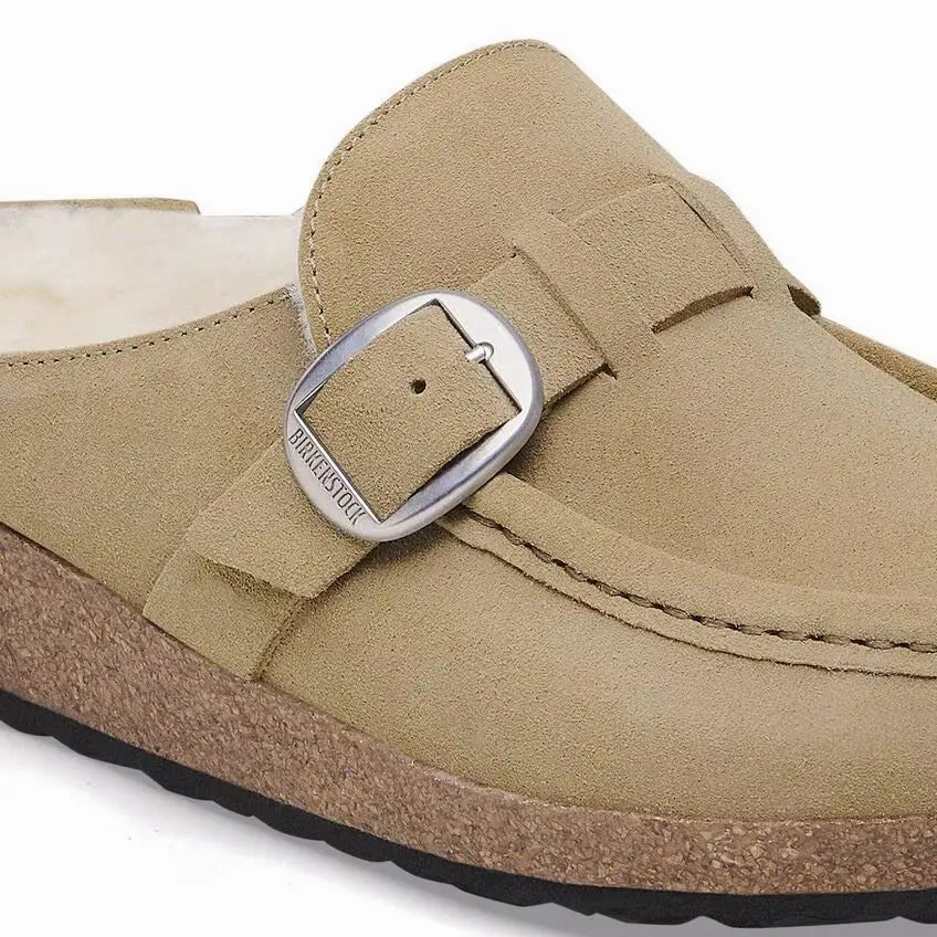 Birkenstock Buckley Shearling  Suede Clog with Genuine Shearling Lining Birkenstock ergonomic sandals