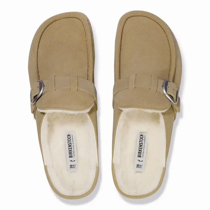 Birkenstock Buckley Shearling  Suede Clog with Genuine Shearling Lining Birkenstock ergonomic sandals