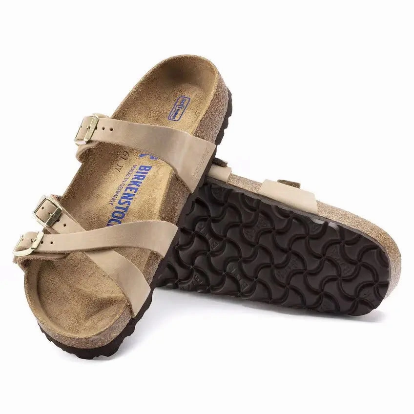 Birkenstock Franca Soft Footbed Sandals  Elegant Comfort in Nubuck Leather Birkenstock ergonomic sandals