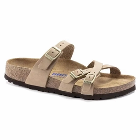 Birkenstock Franca Soft Footbed Sandals  Elegant Comfort in Nubuck Leather Birkenstock soft footbed slides for casual wear