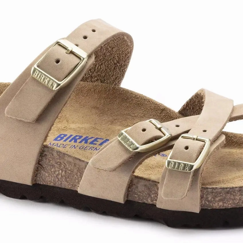 Birkenstock Franca Soft Footbed Sandals  Elegant Comfort in Nubuck Leather Birkenstock ergonomic sandals