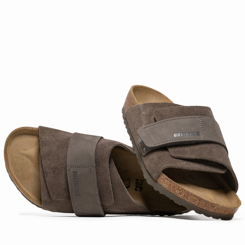 Birkenstock Kyoto Suede Nubuck - Concrete Gray Birdsoles eco-friendly shoe options