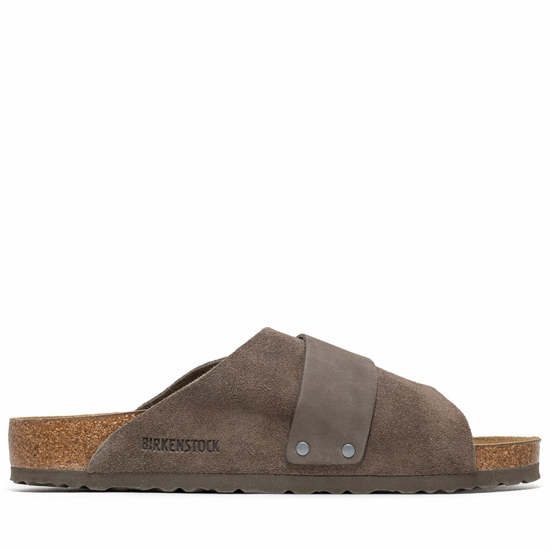 Birkenstock Kyoto Suede Nubuck - Concrete Gray Birdsoles eco-friendly shoe options