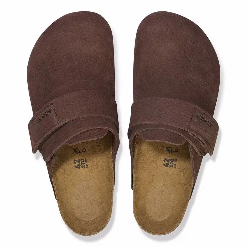 Birkenstock Nagoya  Womens Nubuck Leather Clog with Adjustable Strap Birkenstock ergonomic sandals