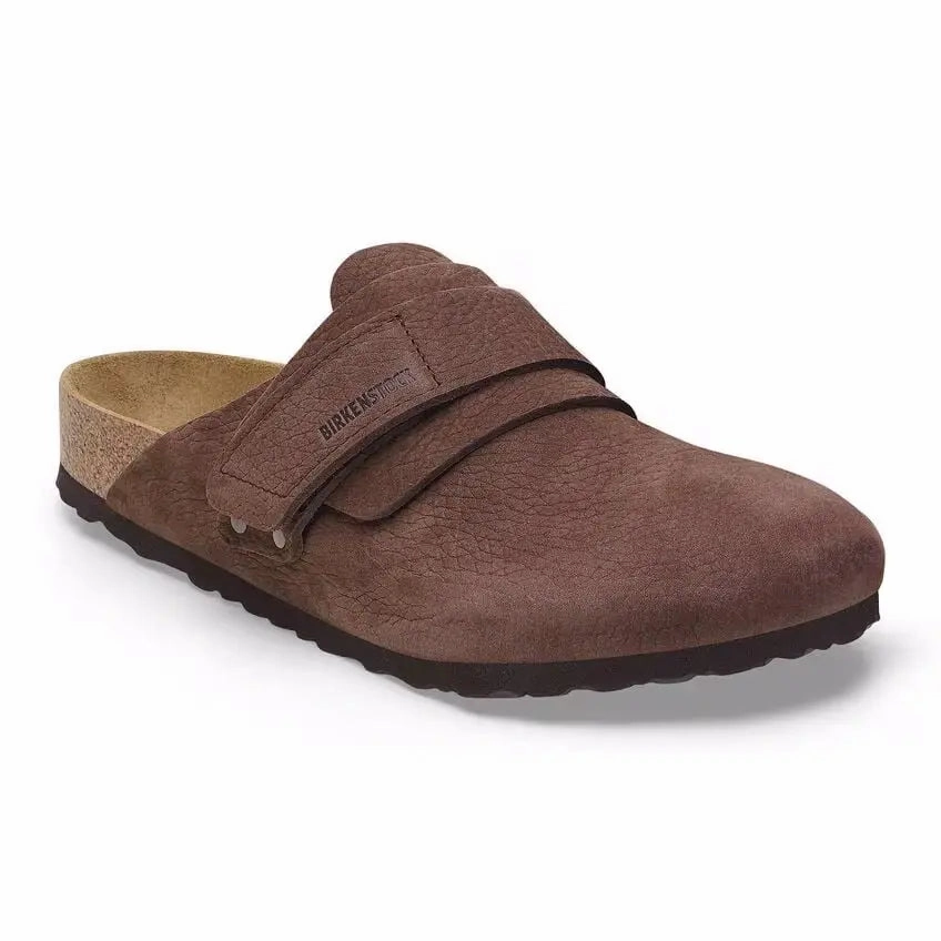 Birkenstock Nagoya  Womens Nubuck Leather Clog with Adjustable Strap Birkenstock soft footbed slides for casual wear