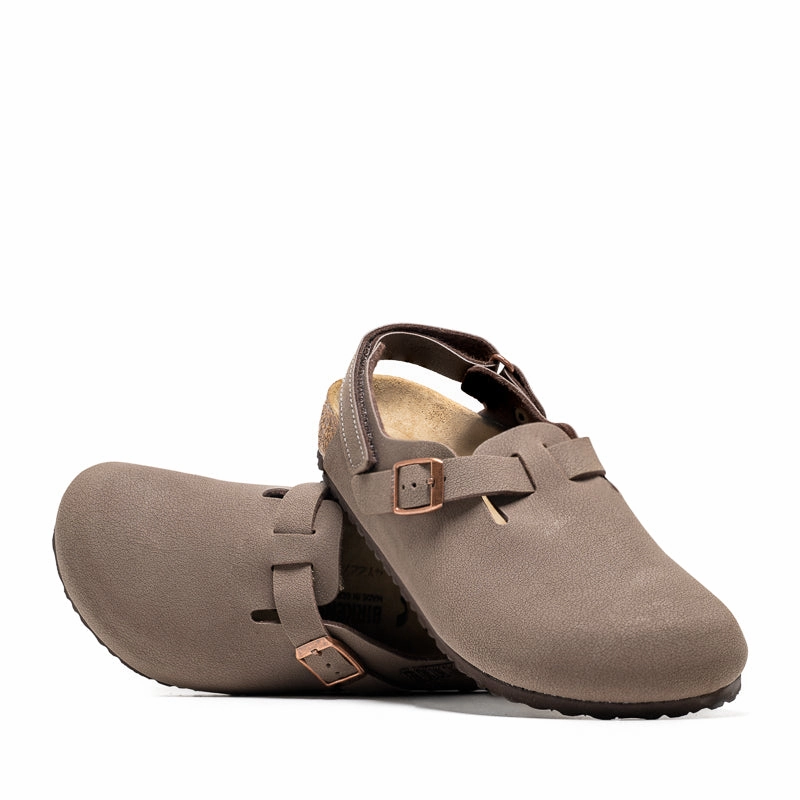 Birkenstock Tokio Birkibuc (PS) - Mocha Birdsoles eco-friendly shoe options