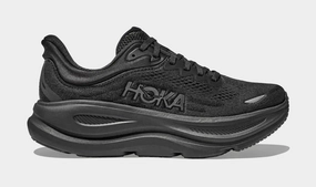 Bondi 9 Mens Running Shoes (Black/Black) Trail-ready Hoka hiking shoes