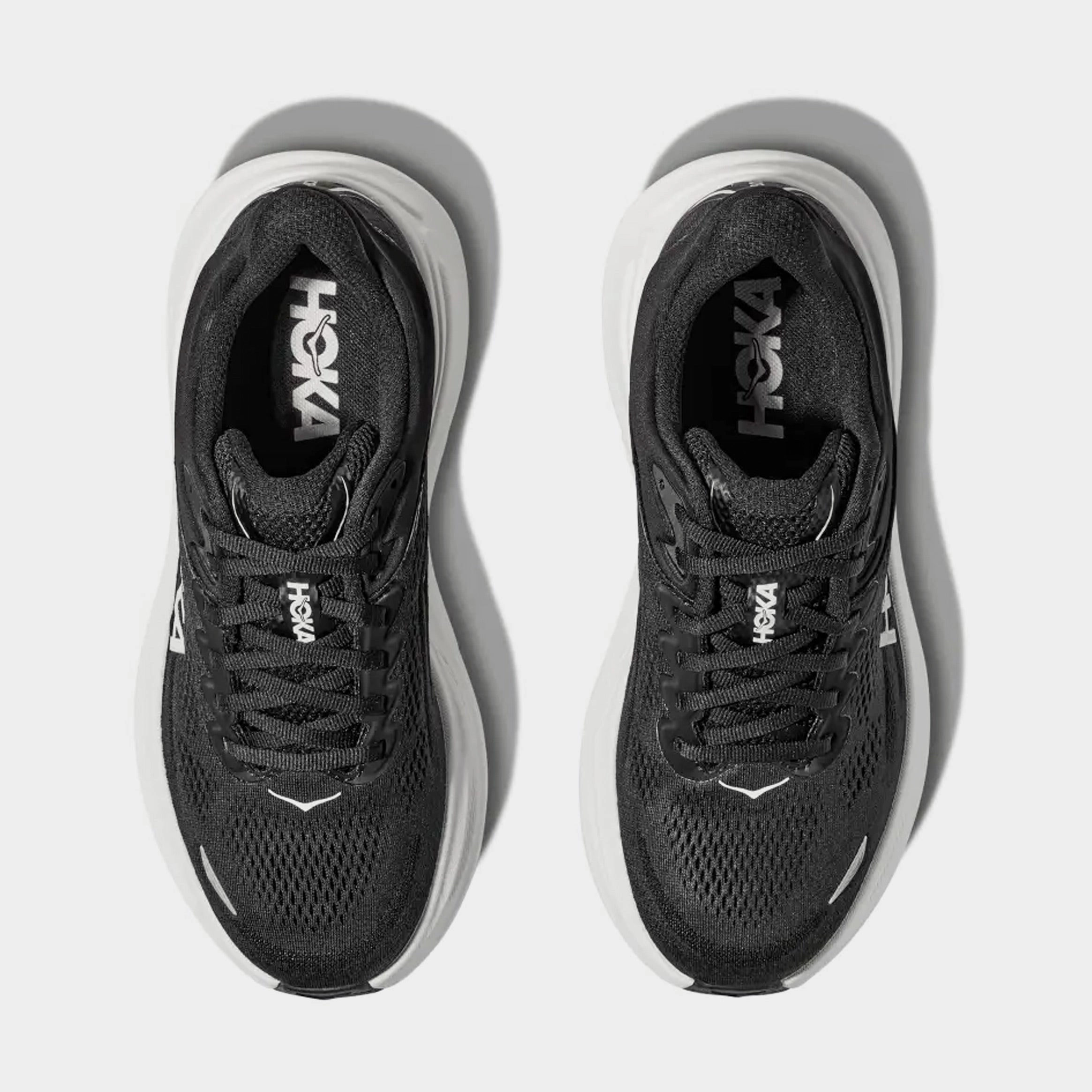 Bondi 9 Mens Running Shoes (Black/White/Black) Trail grip footwear