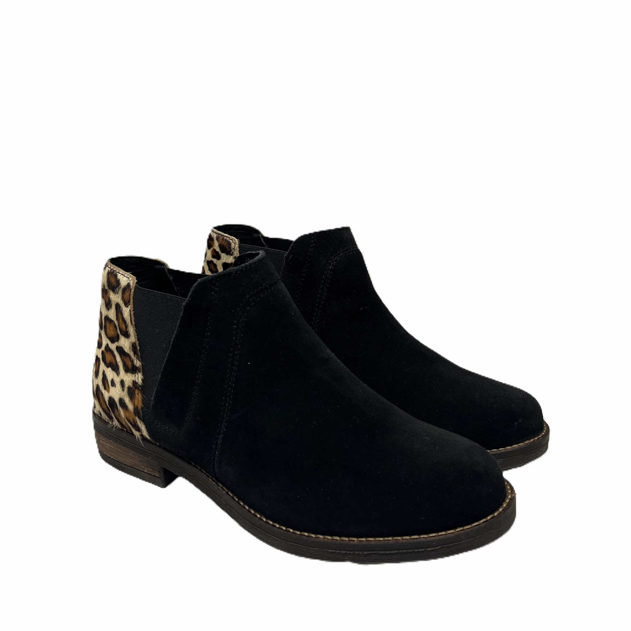 Boots Ankle Flats By Clarks In Black, Size: 6.5 Clarks leather shoes for daily wear