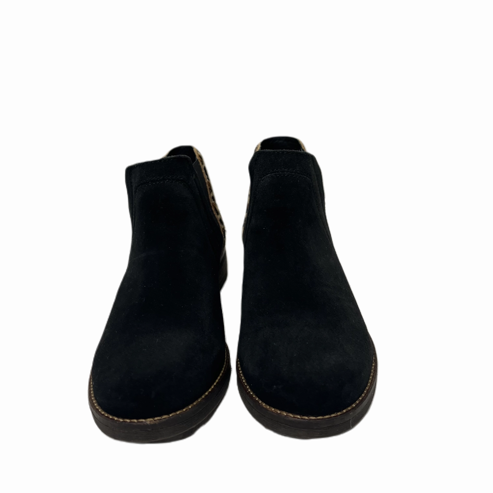 Boots Ankle Flats By Clarks In Black, Size: 6.5 Leather Footwear
