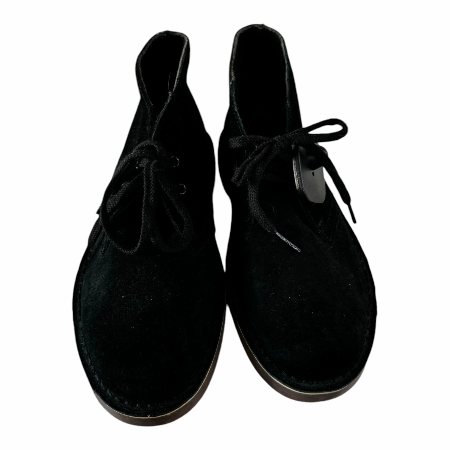 Boots Ankle Flats By Clarks In Black, Size: 6.5 Leather Footwear