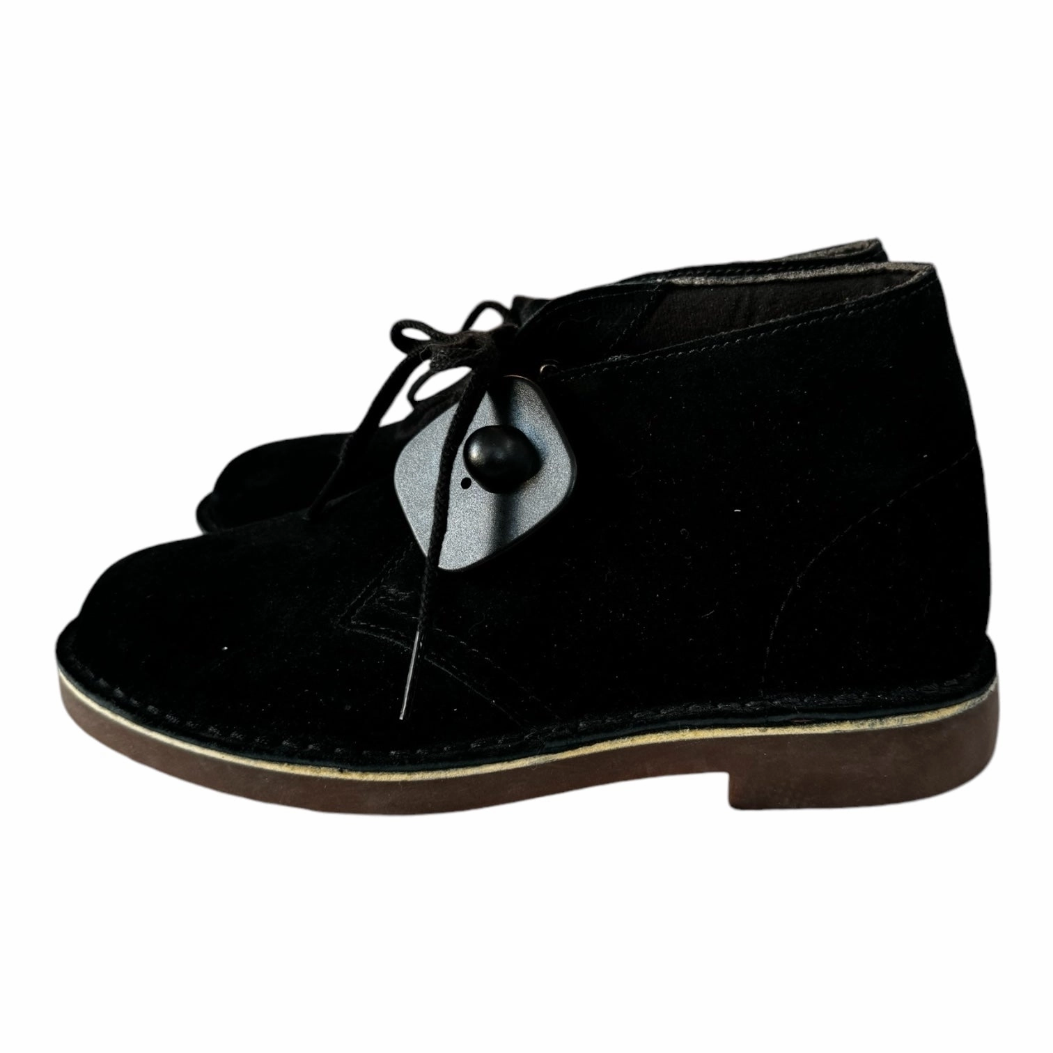 Boots Ankle Flats By Clarks In Black, Size: 6.5 Leather Footwear