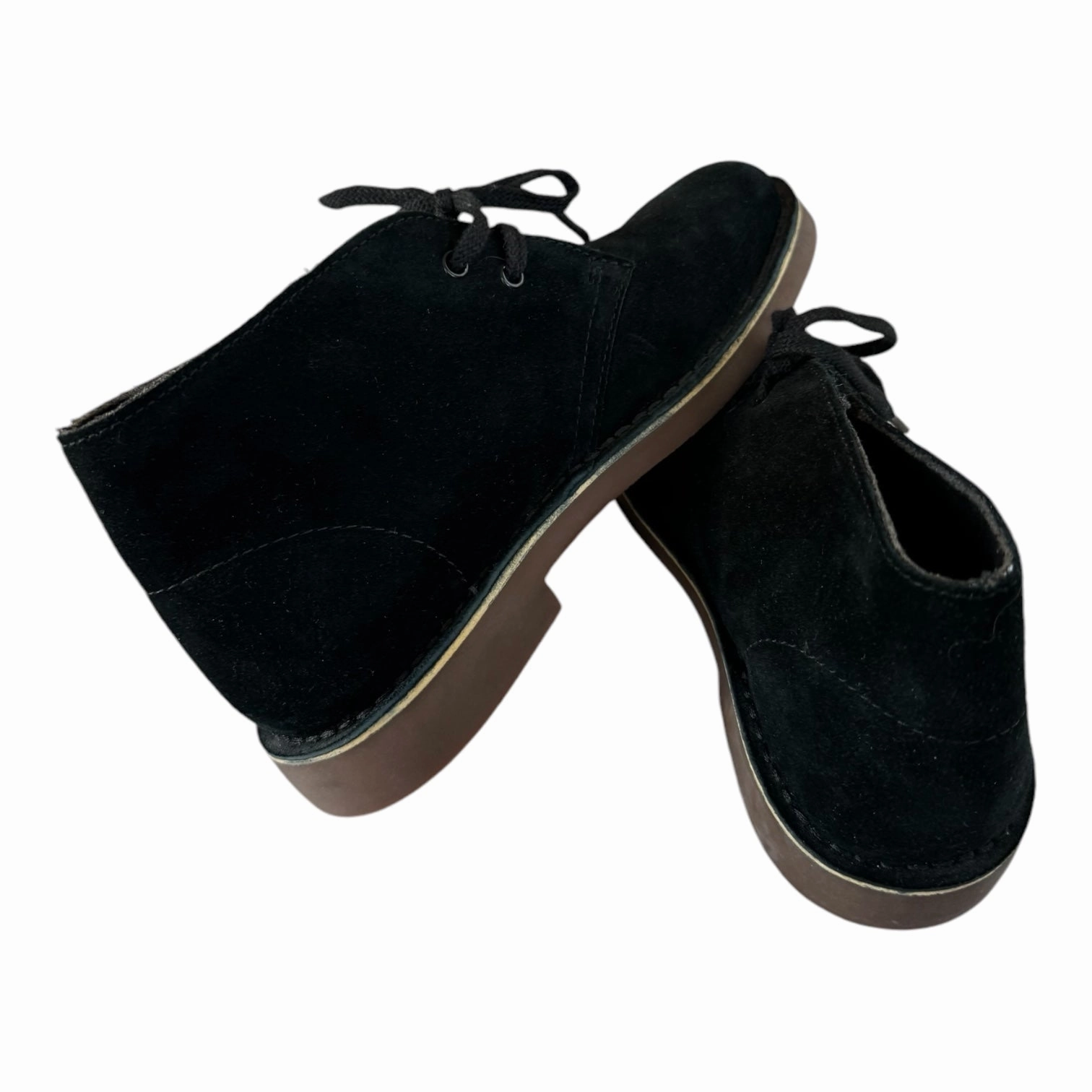 Boots Ankle Flats By Clarks In Black, Size: 6.5 Leather Footwear