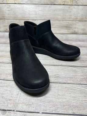 Boots Ankle Flats By Clarks In Black, Size: 7.5 Clarks leather shoes for daily wear
