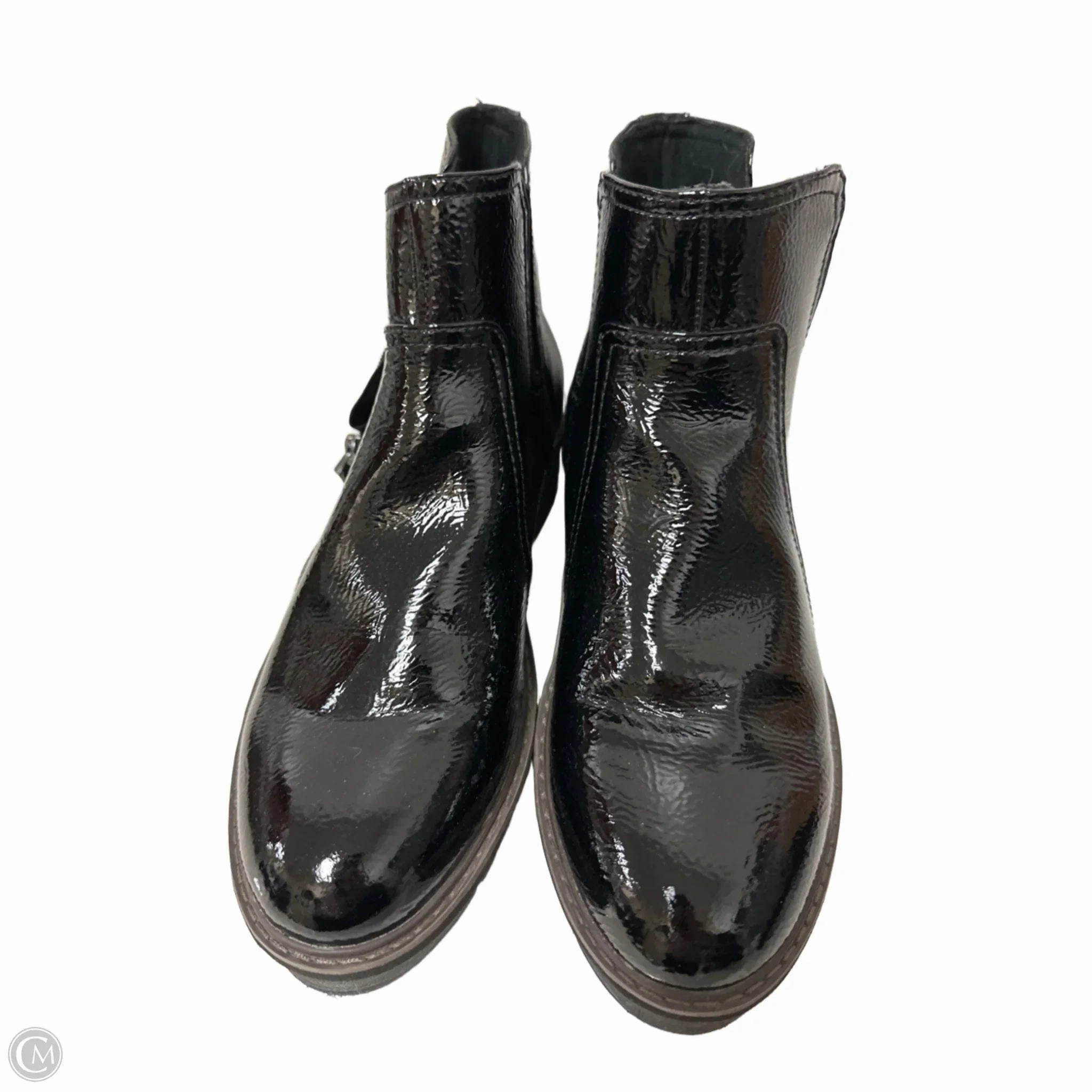 Boots Ankle Flats By Clarks In Black, Size: 8.5 Clarks leather shoes for daily wear