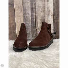 Boots Ankle Flats By Clarks In Brown, Size: 7 Clarks leather shoes for daily wear