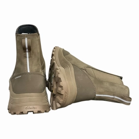 Boots Ankle Flats By Clarks In Green, Size: 8.5 Clarks leather shoes for daily wear