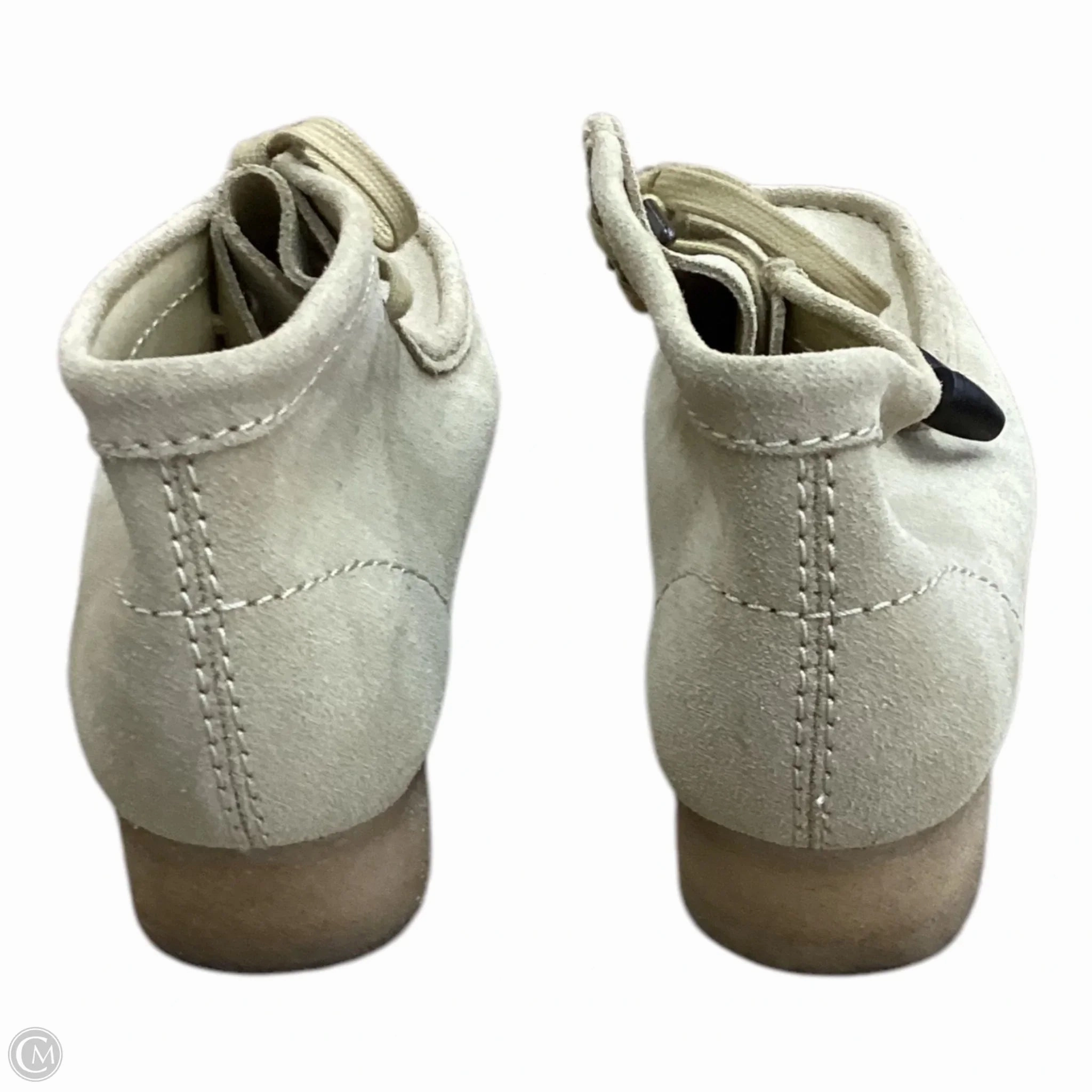 Boots Ankle Flats By Clarks In Tan, Size: 10 Leather Footwear