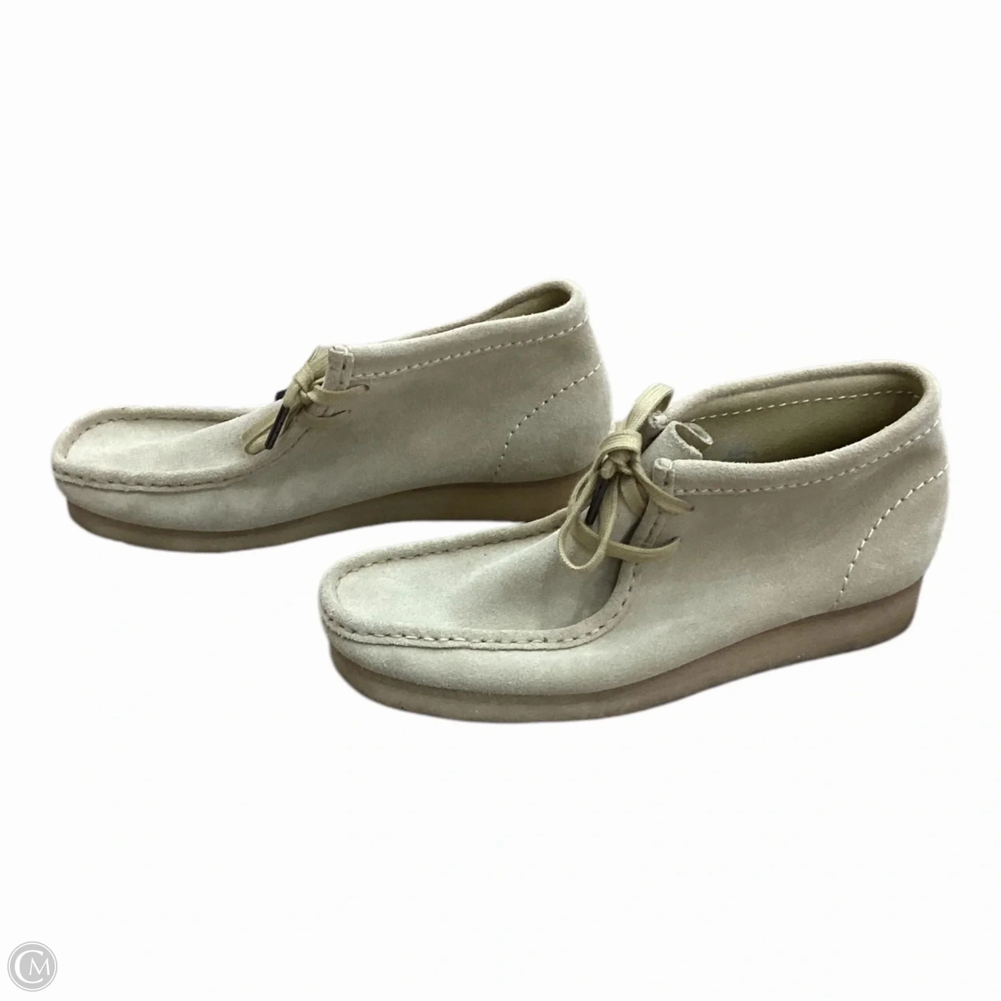 Boots Ankle Flats By Clarks In Tan, Size: 10 Leather Footwear