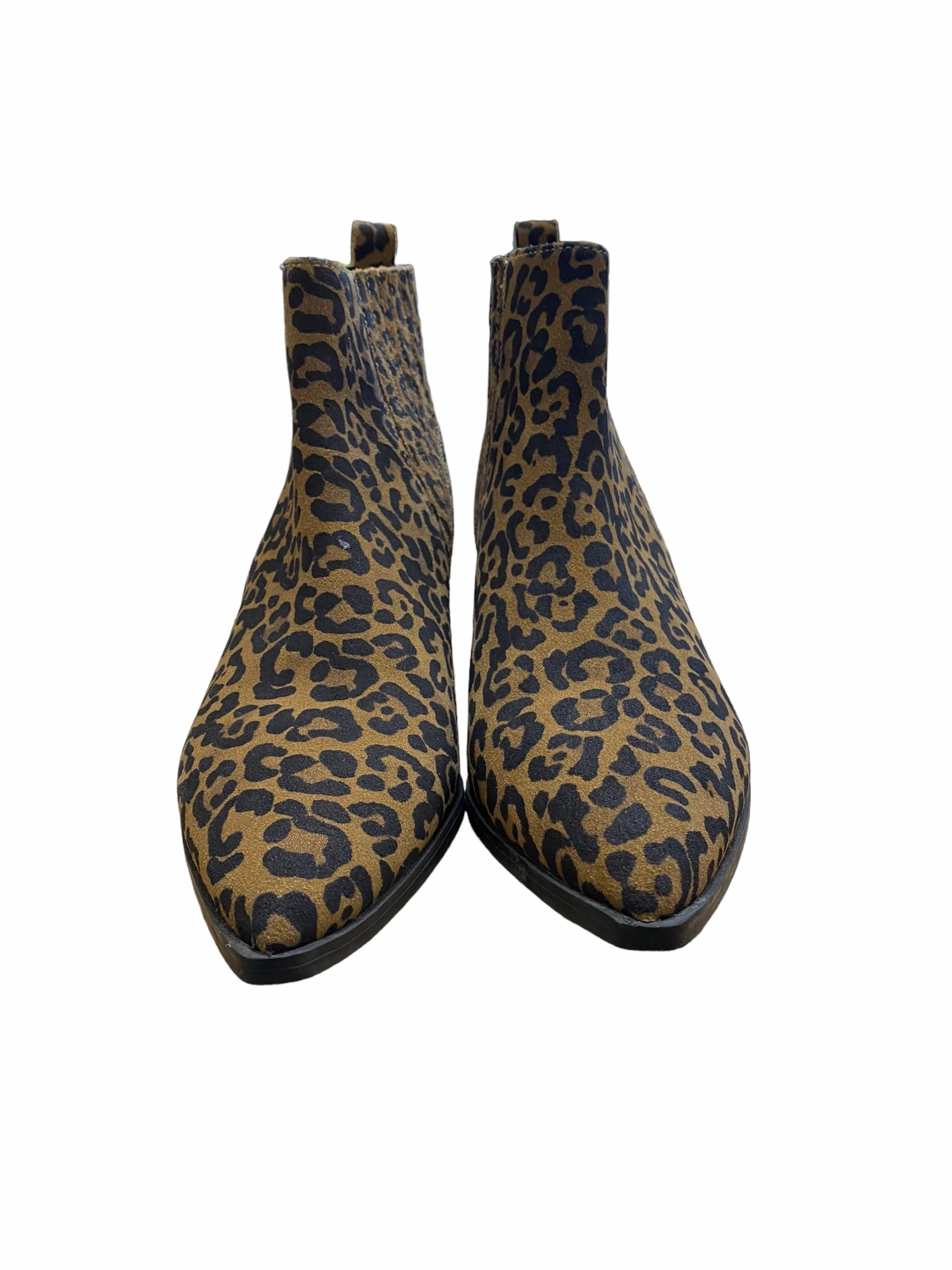 Boots Ankle Flats By Marc Fisher In Animal Print, Size: 9 Fashion Heels