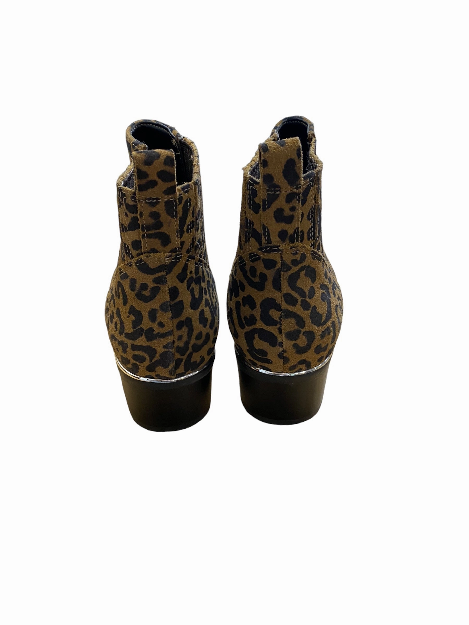 Boots Ankle Flats By Marc Fisher In Animal Print, Size: 9 Fashion Heels