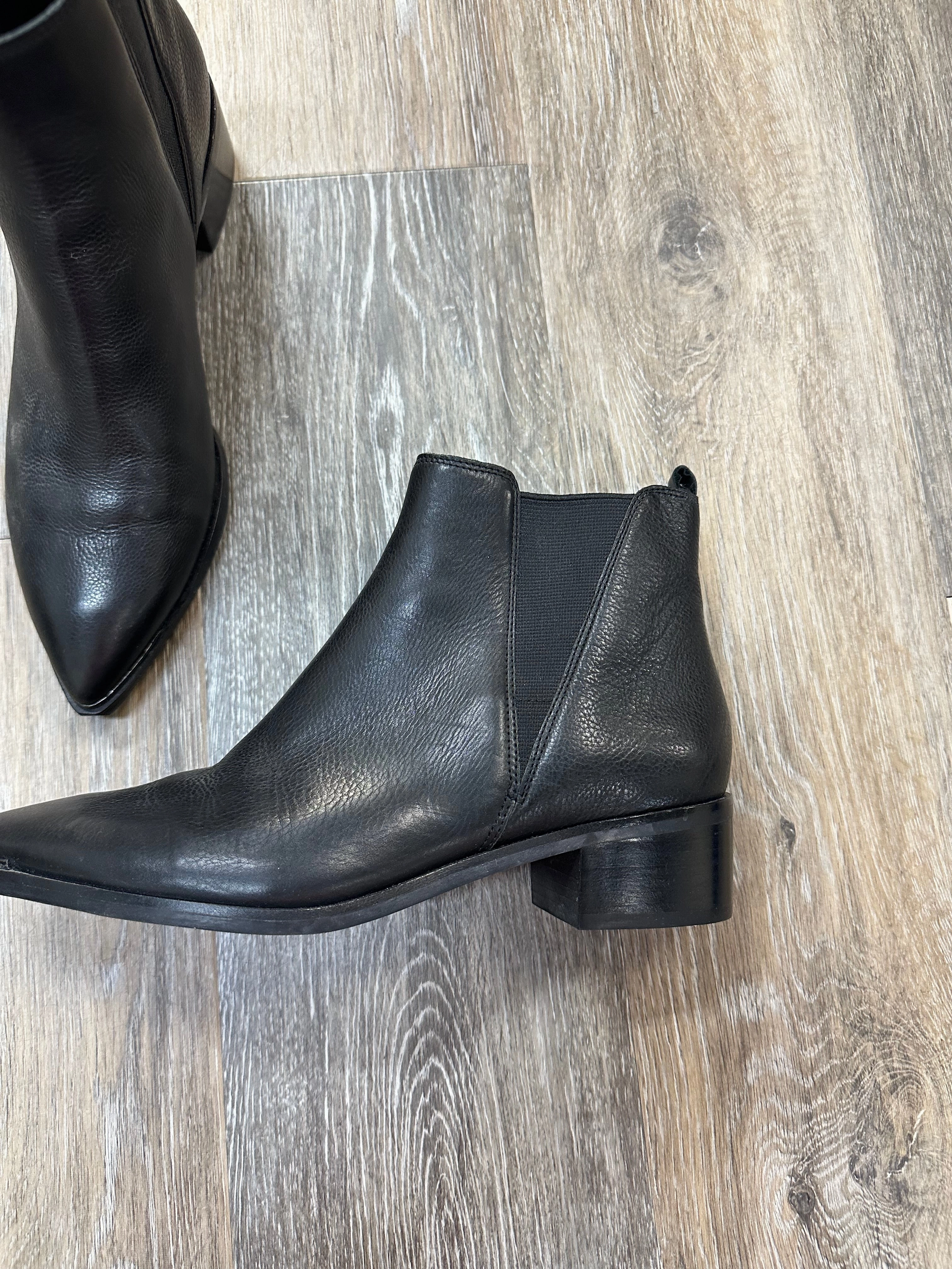 Boots Ankle Flats By Marc Fisher In Black, Size: 7.5 Fashion Heels