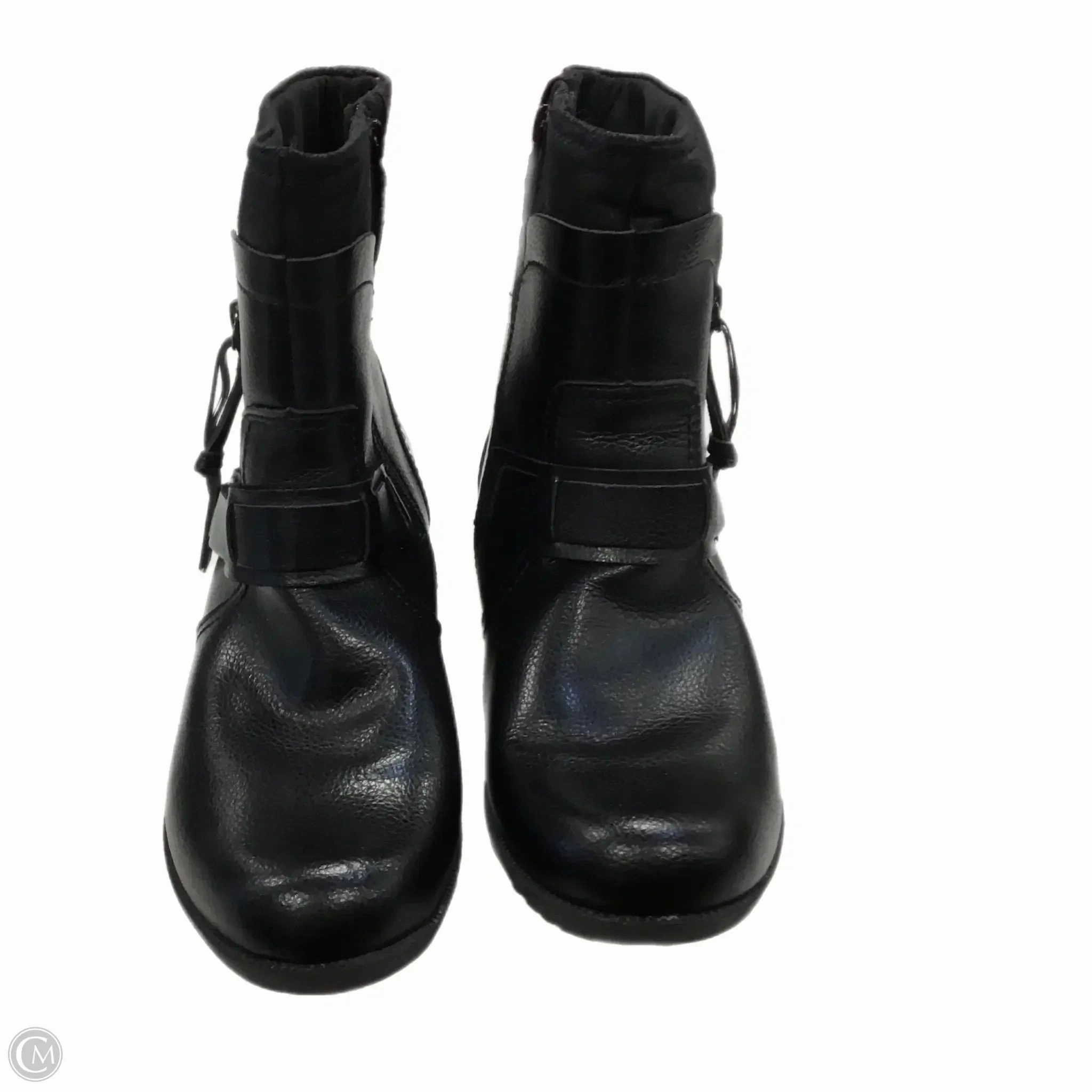Boots Ankle Heels By Clarks In Black, Size: 10 Clarks leather shoes for daily wear