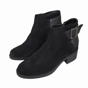 Boots Ankle Heels By Clarks In Black, Size: 7.5 Clarks leather shoes for daily wear